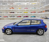 [LCD] 1:18 Honda 1991 Civic EG6 SiR Blue Model Car Die-Cast