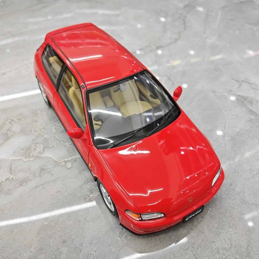 [LCD] 1:18 Honda 1991 Civic EG6 SiR Red Model Car Die-Cast