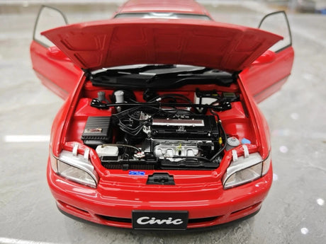 [LCD] 1:18 Honda 1991 Civic EG6 SiR Red Model Car Die-Cast