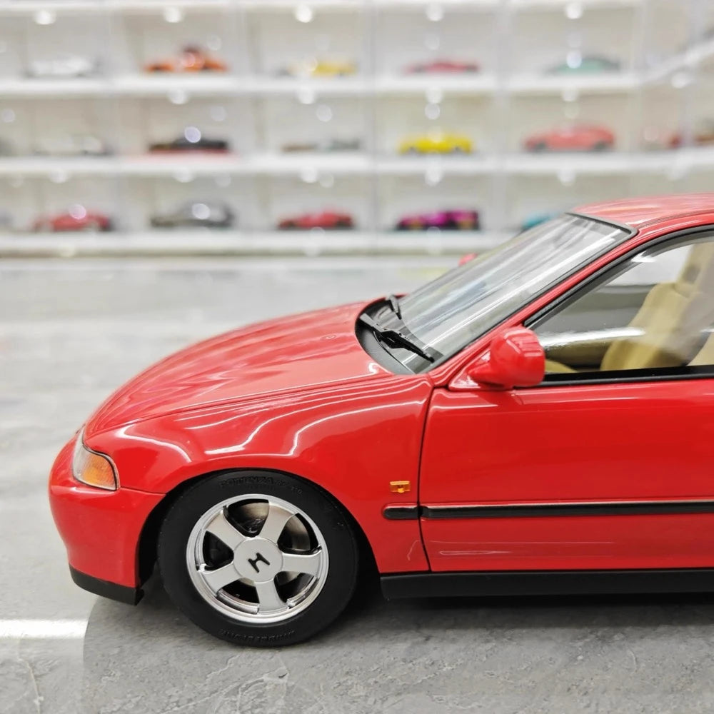 [LCD] 1:18 Honda 1991 Civic EG6 SiR Red Model Car Die-Cast