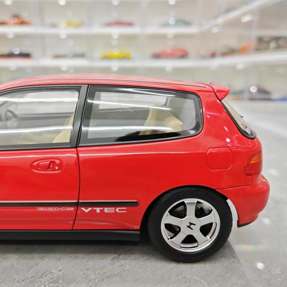 [LCD] 1:18 Honda 1991 Civic EG6 SiR Red Model Car Die-Cast