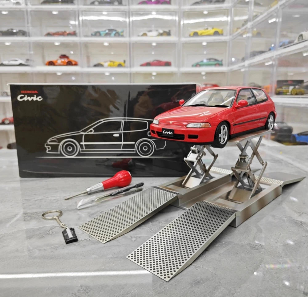[LCD] 1:18 Honda 1991 Civic EG6 SiR Red Model Car Die-Cast