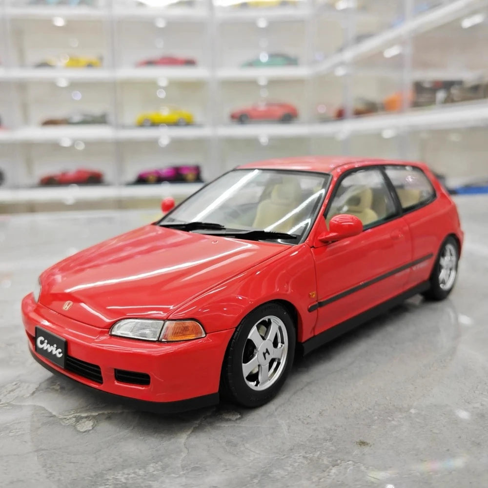 [LCD] 1:18 Honda 1991 Civic EG6 SiR Red Model Car Die-Cast