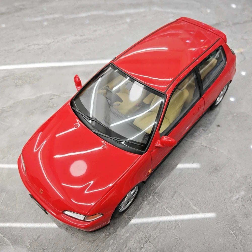[LCD] 1:18 Honda 1991 Civic EG6 SiR Red Model Car Die-Cast