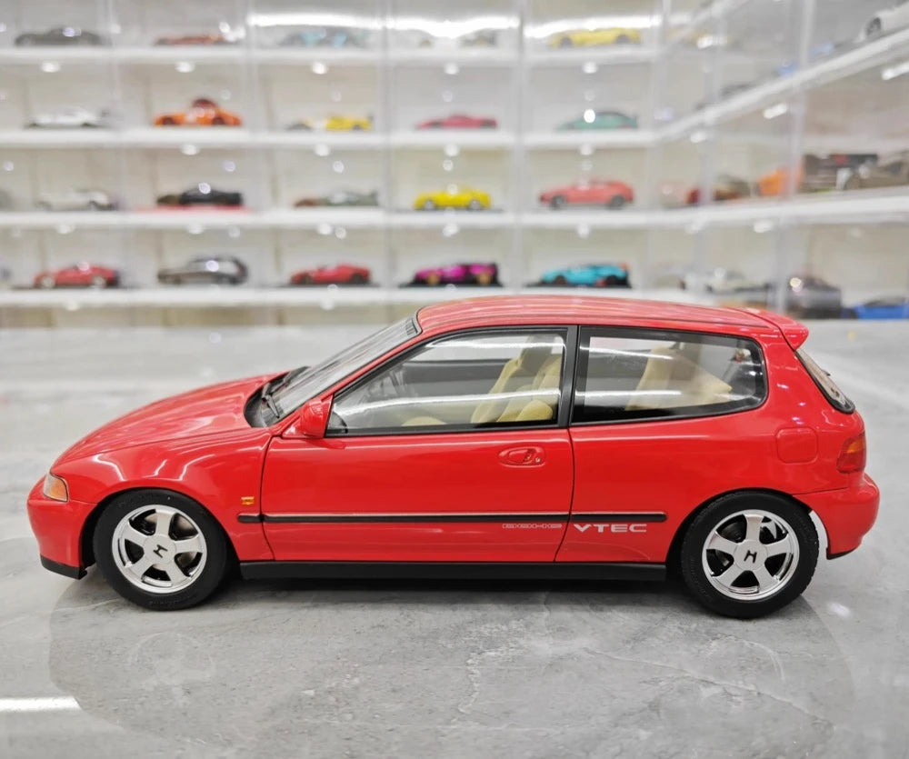 [LCD] 1:18 Honda 1991 Civic EG6 SiR Red Model Car Die-Cast