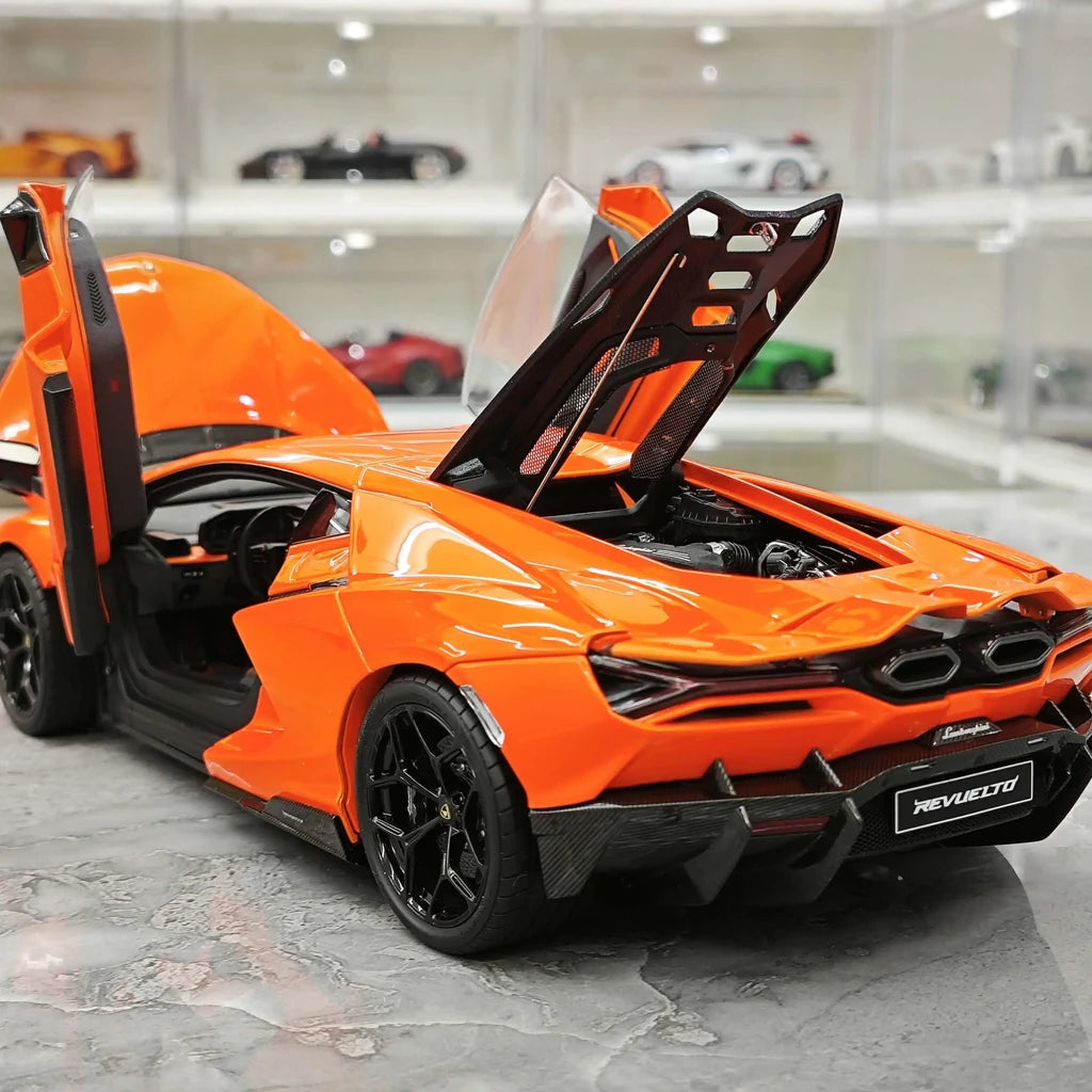 [LCD] 1:18 Lamborghini 2024 Revuelto Orange Model Car Die-Cast