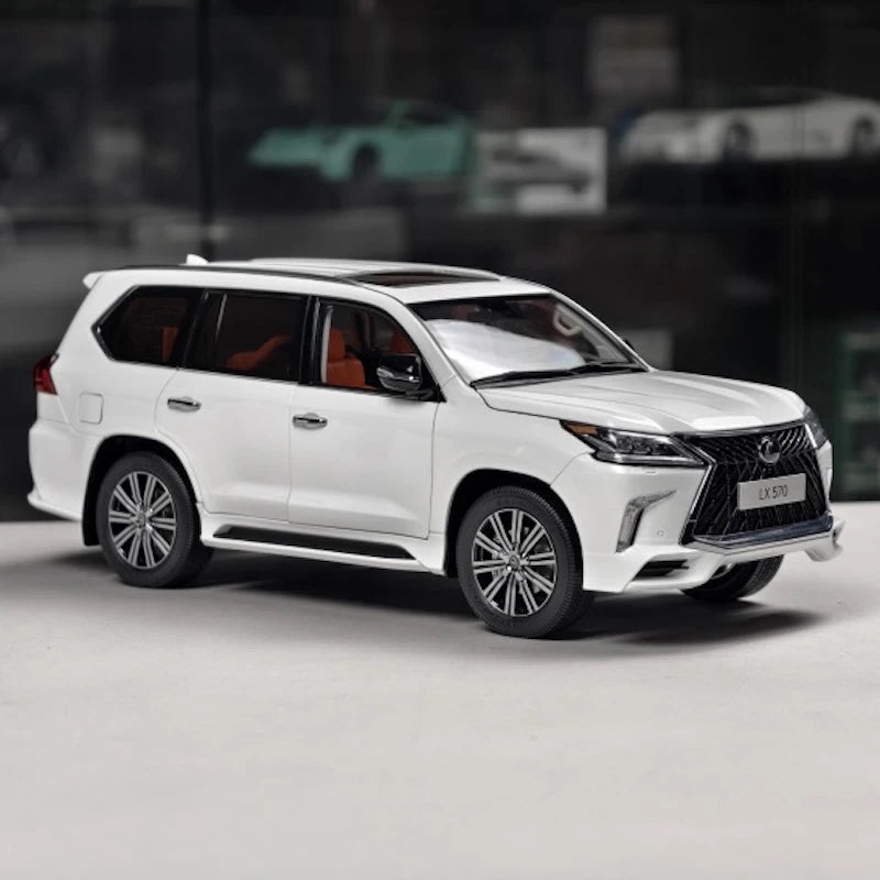 [LCD] 1:18 Lexus 2018 LX 570 bianco modellino di auto Die-Cast