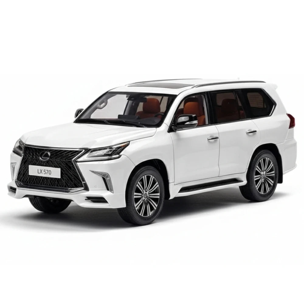 [LCD] 1:18 Lexus 2018 LX 570 bianco modellino di auto Die-Cast