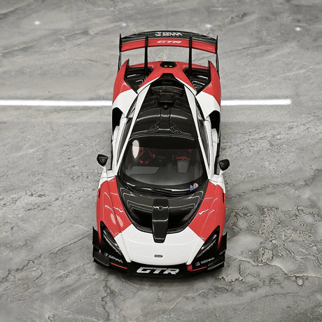 LCD McLaren 2019 Senna GTR Red and White 1:18 – Modello da collezione pressofuso
