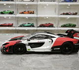LCD McLaren 2019 Senna GTR Red and White 1:18 – Modello da collezione pressofuso
