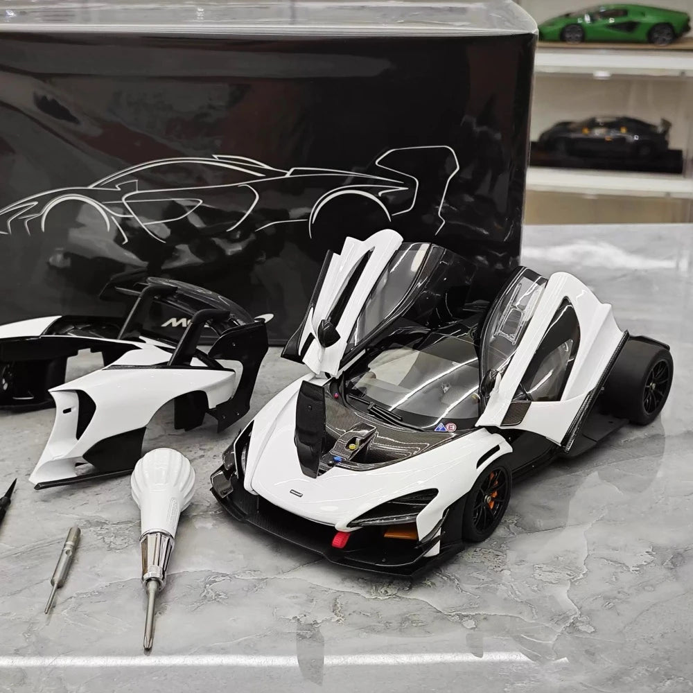 [LCD] 1:18 McLaren 2019 Senna GTR White Model Car Die-Cast