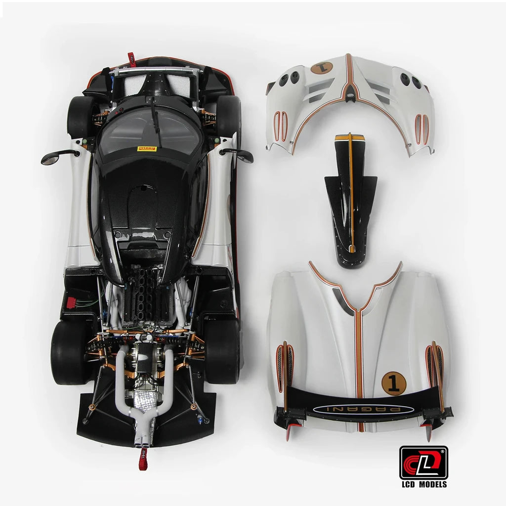 [LCD] 1:18 Pagani 2021 Huayra R White Model Car Die-Cast