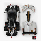 [LCD] 1:18 Pagani 2021 Huayra R White Model Car Die-Cast