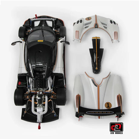 [LCD] 1:18 Pagani 2021 Huayra R White Model Car Die-Cast