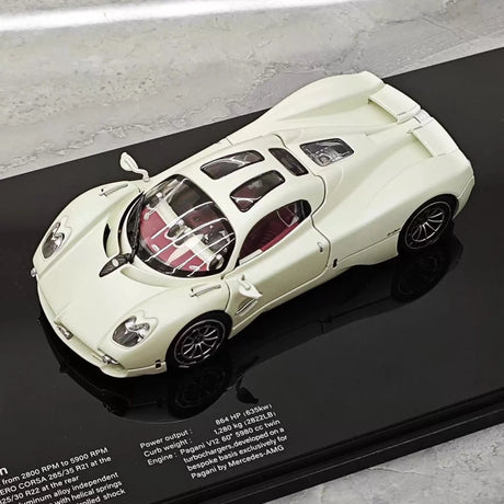 [LCD] 1:43 Pagani 2023 Utopia White Model Car Die-Cast