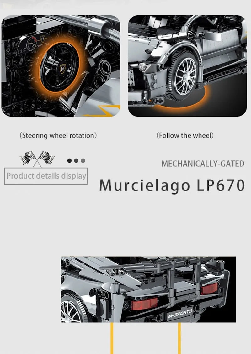 1:14 Building Blocks Lamborghini 2009 Murciélago LP670–4 Building Blocks