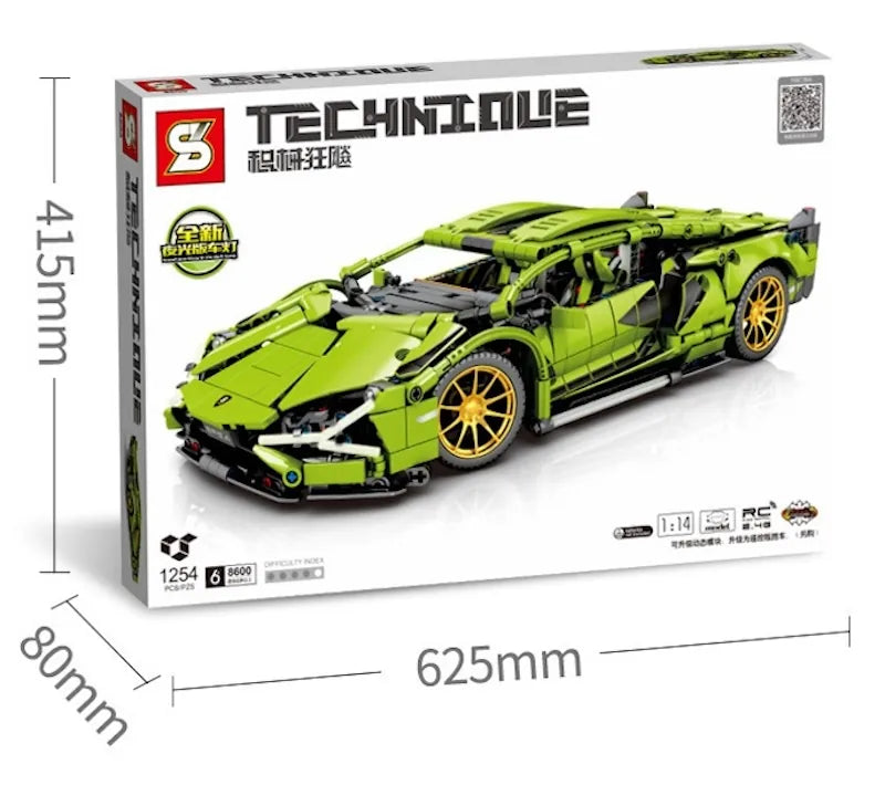 1:14 Building Blocks Lamborghini 2020 Sián FKP 37 Building Blocks