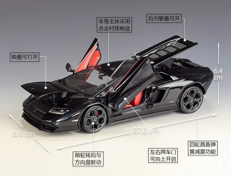 1:18 Lamborghini 2022 Countach LPI800-4 Die Cast Model Car
