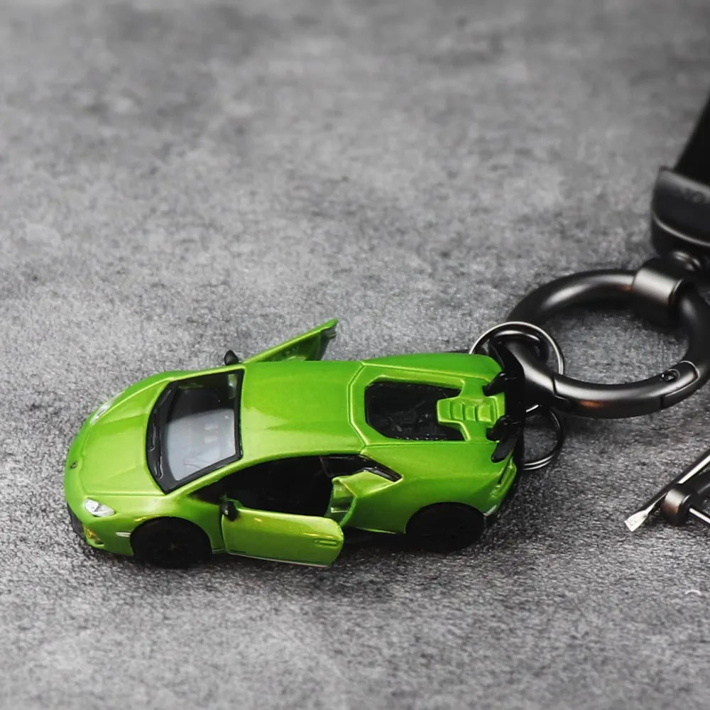 Lamborghini Huracan groen Keychain 1:64 modelauto Keychain