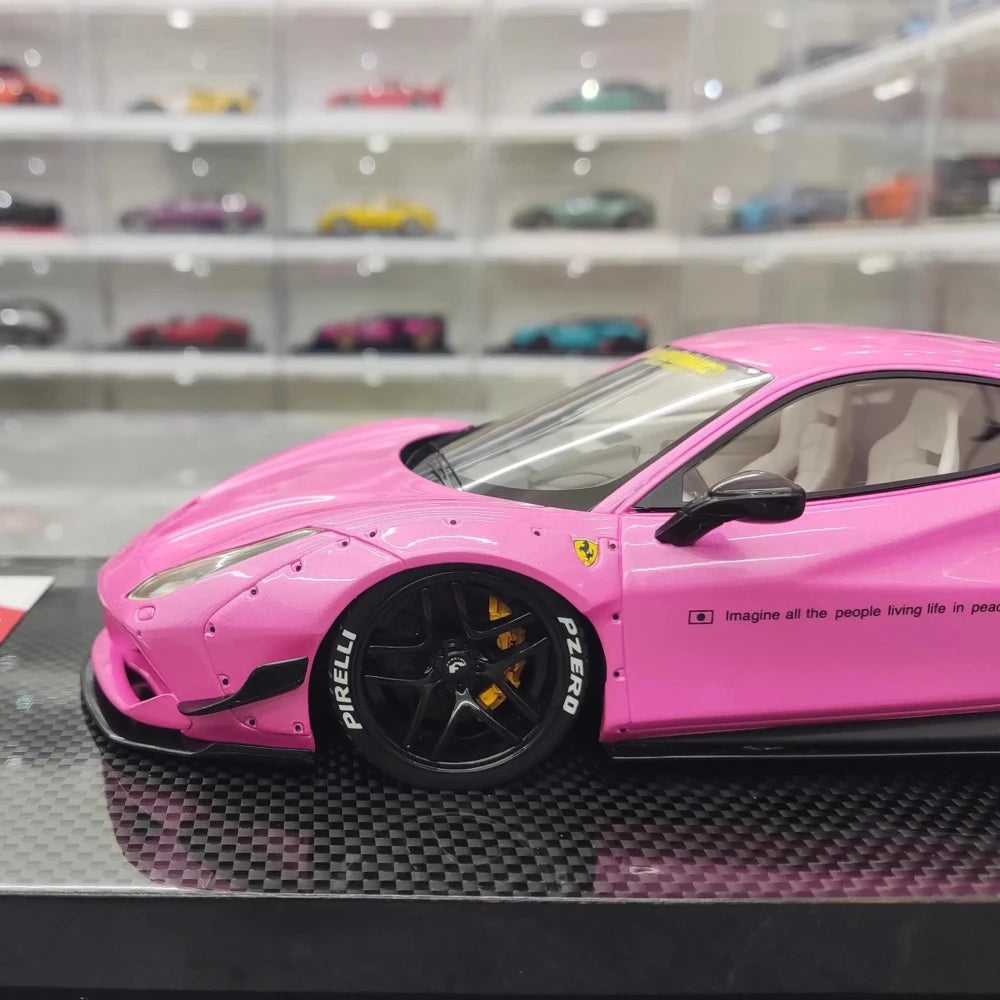 [Liberty Walk] 1:18 Ferrari 2018 488 LBWK Pink Model Car Resin
