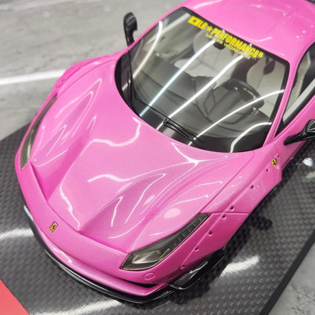 [Liberty Walk] 1:18 Ferrari 2018 488 LBWK Pink Model Car Resin
