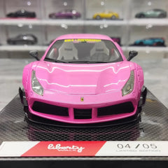 [Liberty Walk] 1:18 Ferrari 2018 488 LBWK Pink Model Car Resin