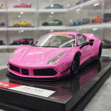 [Liberty Walk] 1:18 Ferrari 2018 488 LBWK Pink Model Car Resin