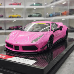 [Liberty Walk] 1:18 Ferrari 2018 488 LBWK Pink Model Car Resin