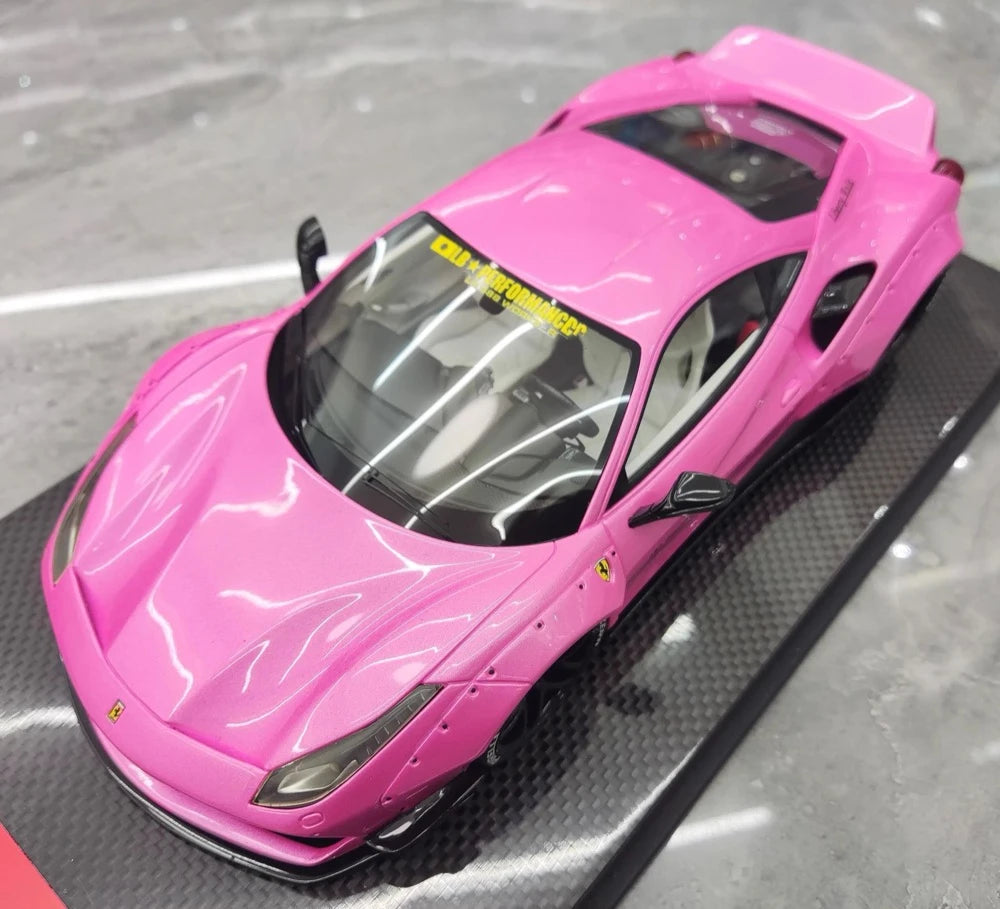 [Liberty Walk] 1:18 Ferrari 2018 488 LBWK Pink Model Car Resin