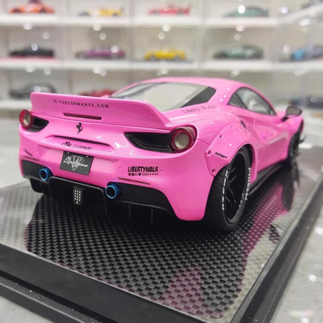 [Liberty Walk] 1:18 Ferrari 2018 488 LBWK Pink Model Car Resin