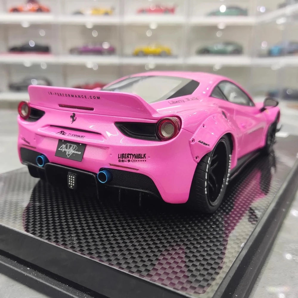 [Liberty Walk] 1:18 Ferrari 2018 488 LBWK Pink Model Car Resin