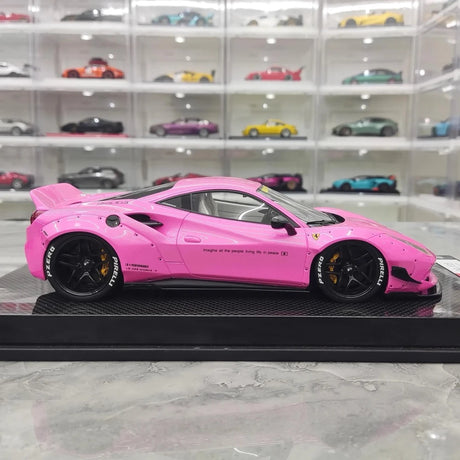 [Liberty Walk] 1:18 Ferrari 2018 488 LBWK Pink Model Car Resin