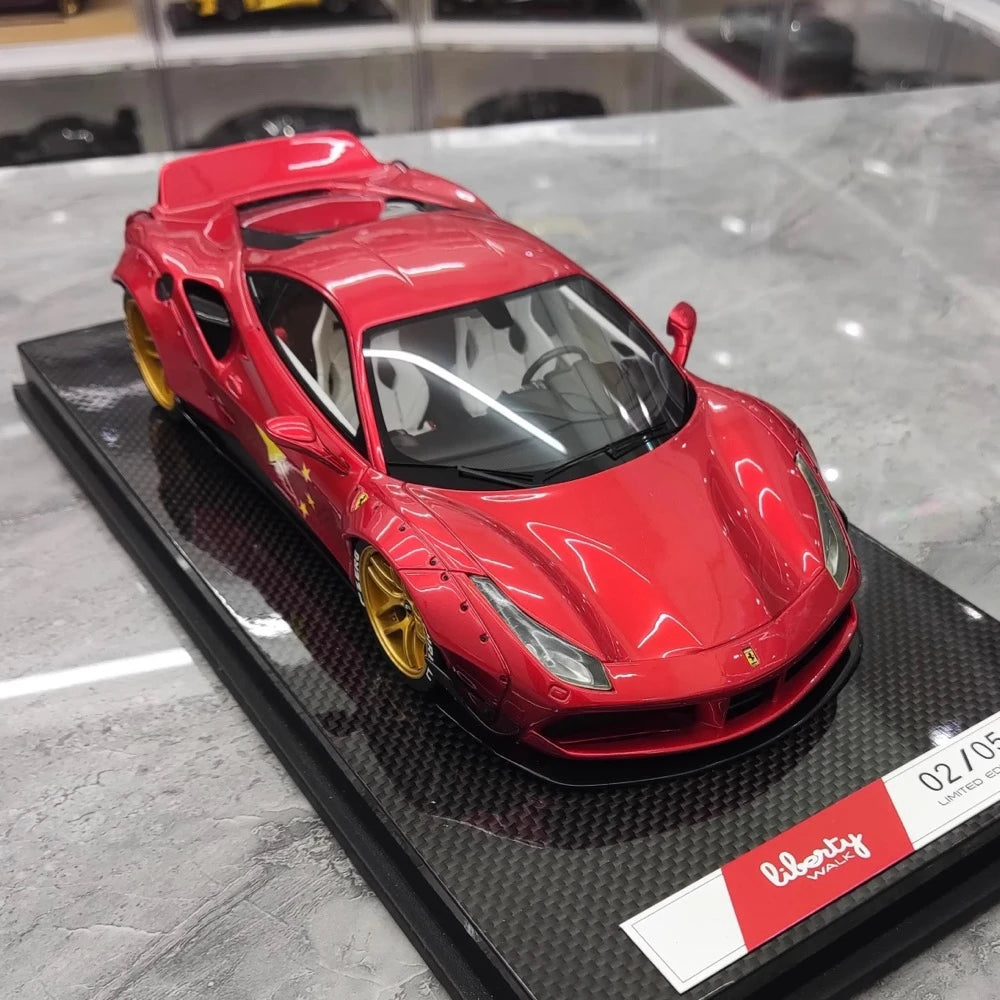 [Liberty Walk] 1:18 Ferrari 2018 488 LBWK Red Model Car Resin