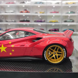 [Liberty Walk] 1:18 Ferrari 2018 488 LBWK Red Model Car Resin