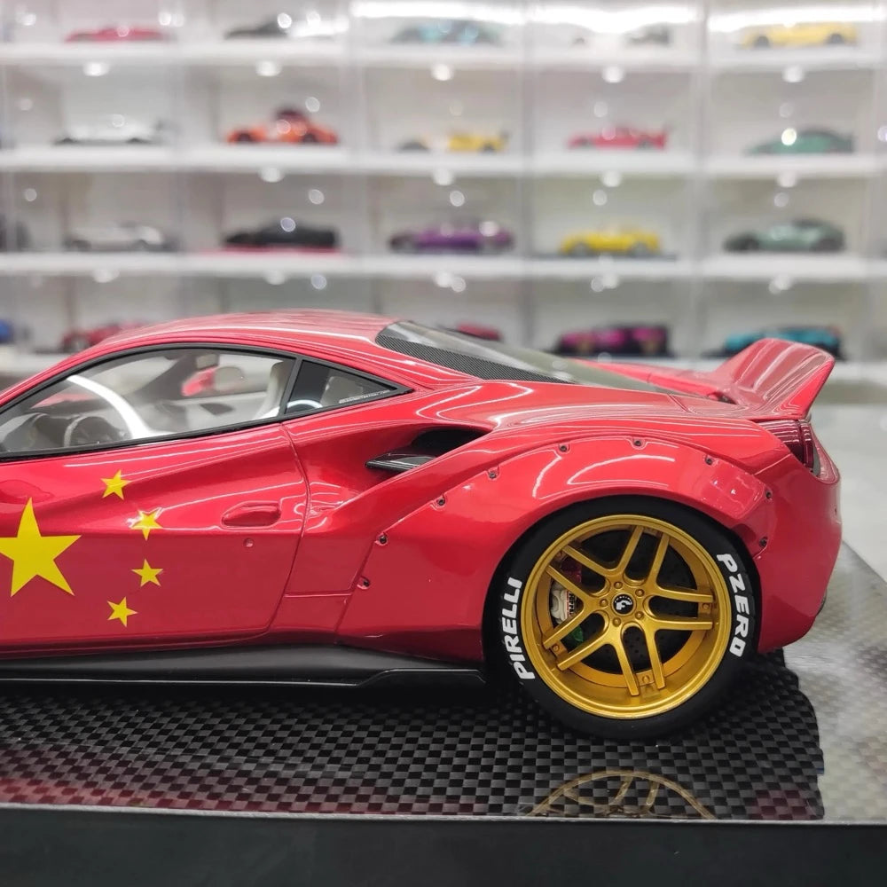 [Liberty Walk] 1:18 Ferrari 2018 488 LBWK Red Model Car Resin