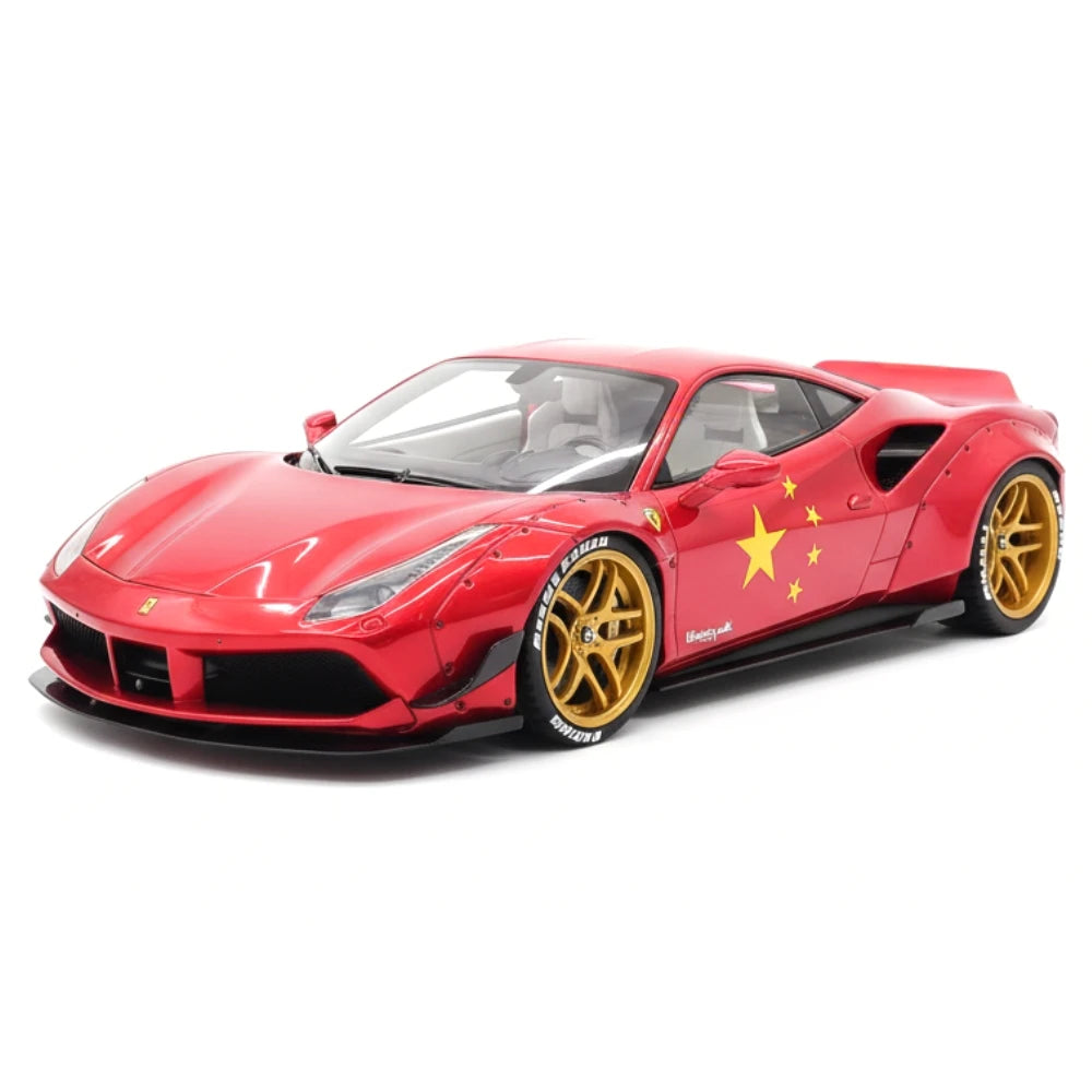 [Liberty Walk] 1:18 Ferrari 2018 488 LBWK Red Model Car Resin