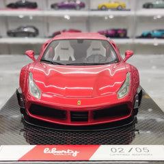 [Liberty Walk] 1:18 Ferrari 2018 488 LBWK Red Model Car Resin