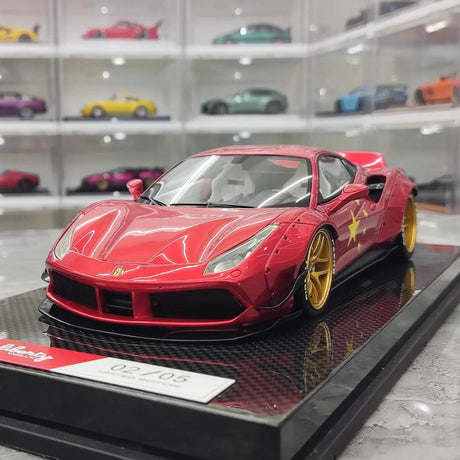 [Liberty Walk] 1:18 Ferrari 2018 488 LBWK Red Model Car Resin