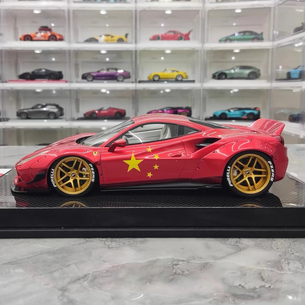 [Liberty Walk] 1:18 Ferrari 2018 488 LBWK Red Model Car Resin