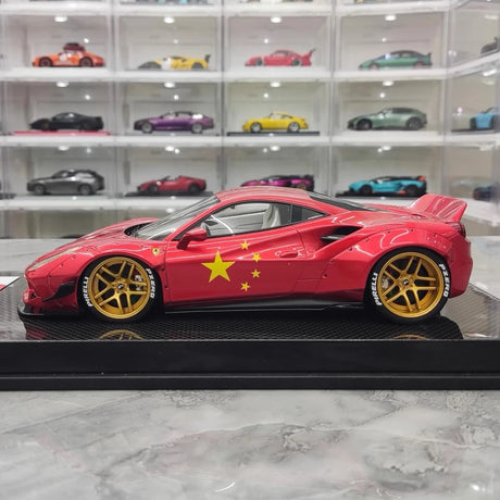[Liberty Walk] 1:18 Ferrari 2018 488 LBWK Red Model Car Resin
