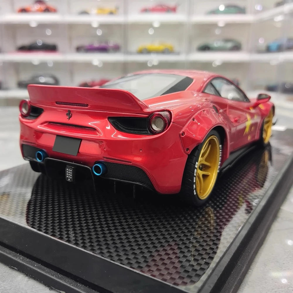 [Liberty Walk] 1:18 Ferrari 2018 488 LBWK Red Model Car Resin