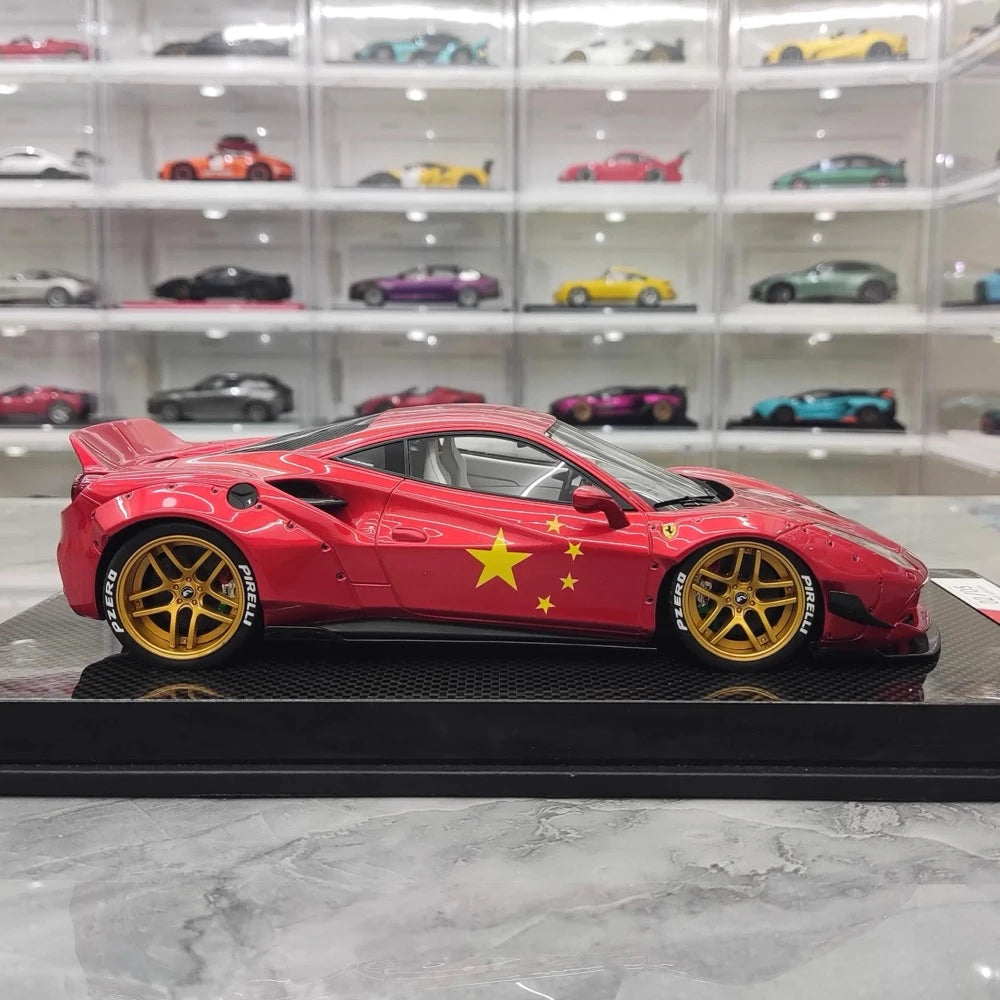 [Liberty Walk] 1:18 Ferrari 2018 488 LBWK Red Model Car Resin
