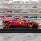 [Liberty Walk] 1:18 Ferrari 2018 488 LBWK Red Model Car Resin