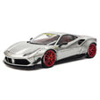 [Liberty Walk] 1:18 Ferrari 2018 488 LBWK Silver Model Car Resin