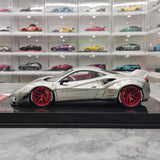 [Liberty Walk] 1:18 Ferrari 2018 488 LBWK Silver Model Car Resin