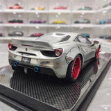 [Liberty Walk] 1:18 Ferrari 2018 488 LBWK Silver Model Car Resin