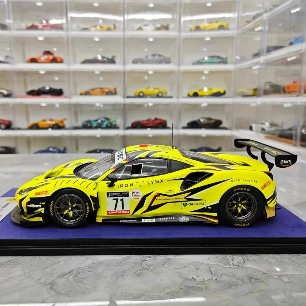 [Look Smart] 1:18 Ferrari 2022 488 GT3 Evo Iron Dames #71 Model Car Resin / Closed Body