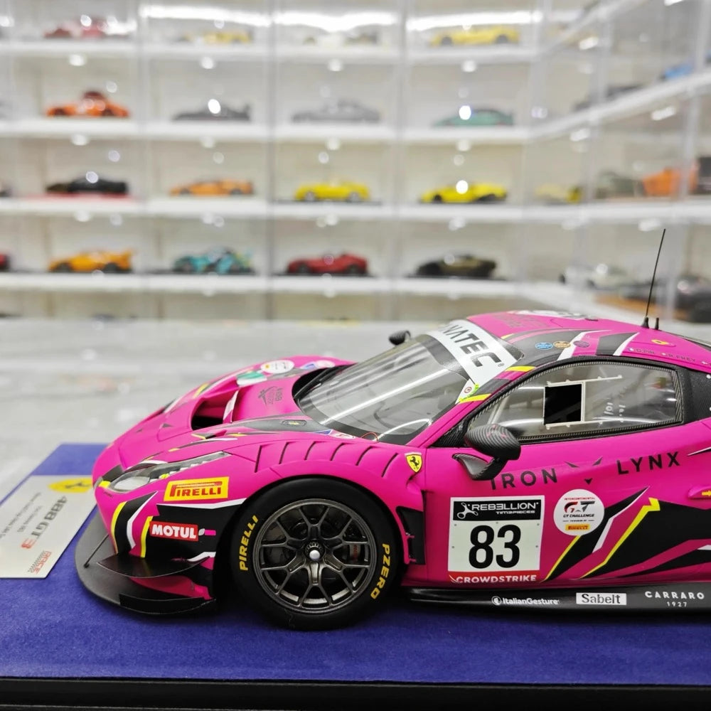 [Look Smart] 1:18 Ferrari 2022 488 GT3 Evo Iron Dames #83 Model Car Resin / Closed Body