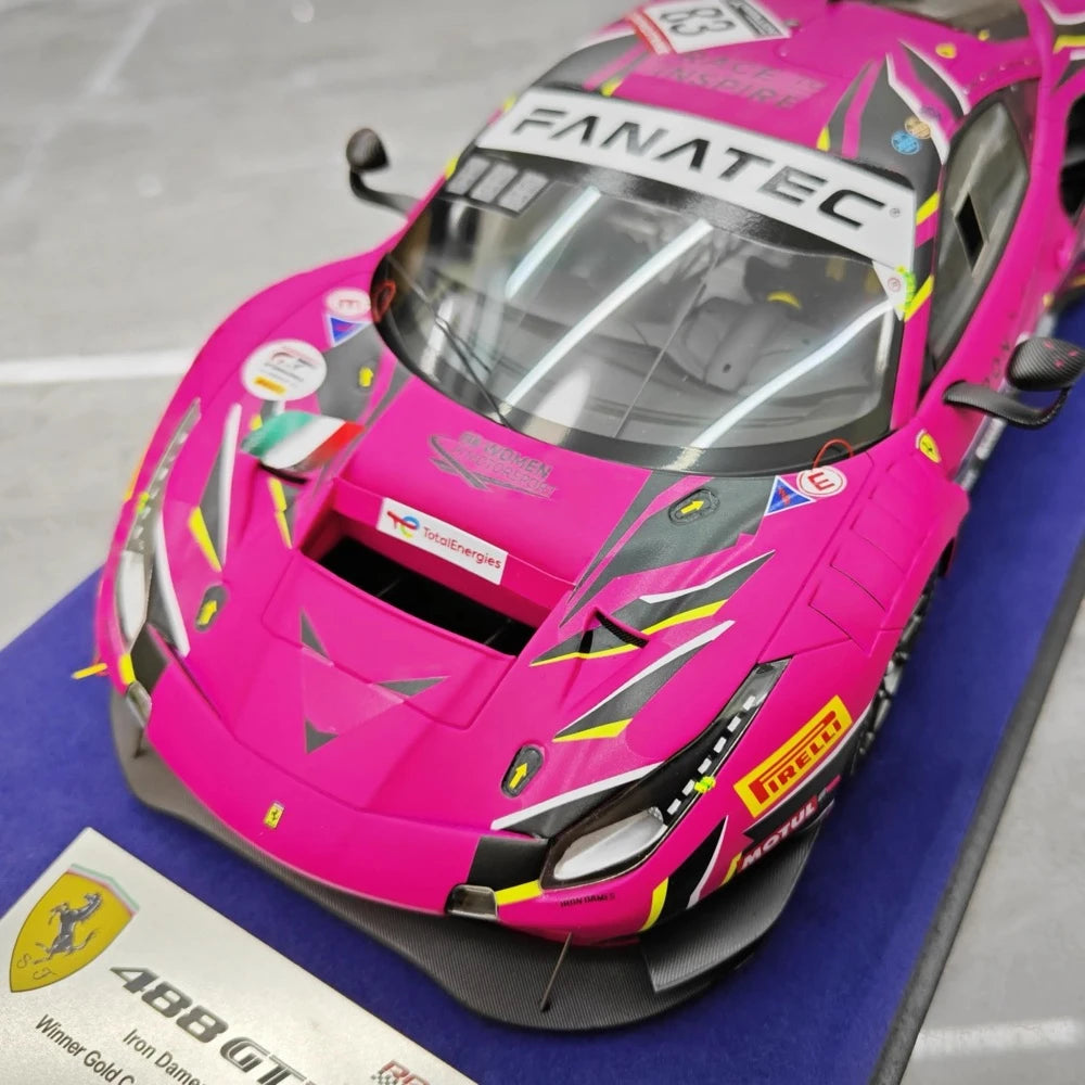 [Look Smart] 1:18 Ferrari 2022 488 GT3 Evo Iron Dames #83 Model Car Resin / Closed Body