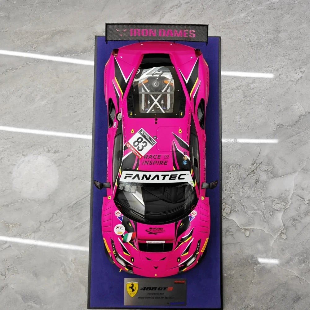 [Look Smart] 1:18 Ferrari 2022 488 GT3 Evo Iron Dames #83 Model Car Resin / Closed Body